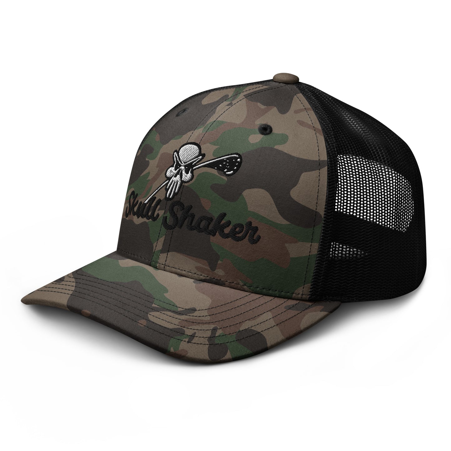SkullShaker Camouflage emroidered trucker hat