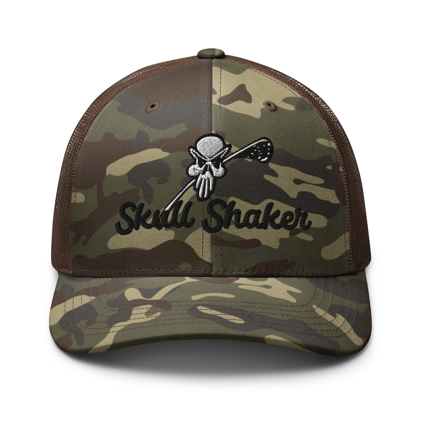 SkullShaker Camouflage emroidered trucker hat