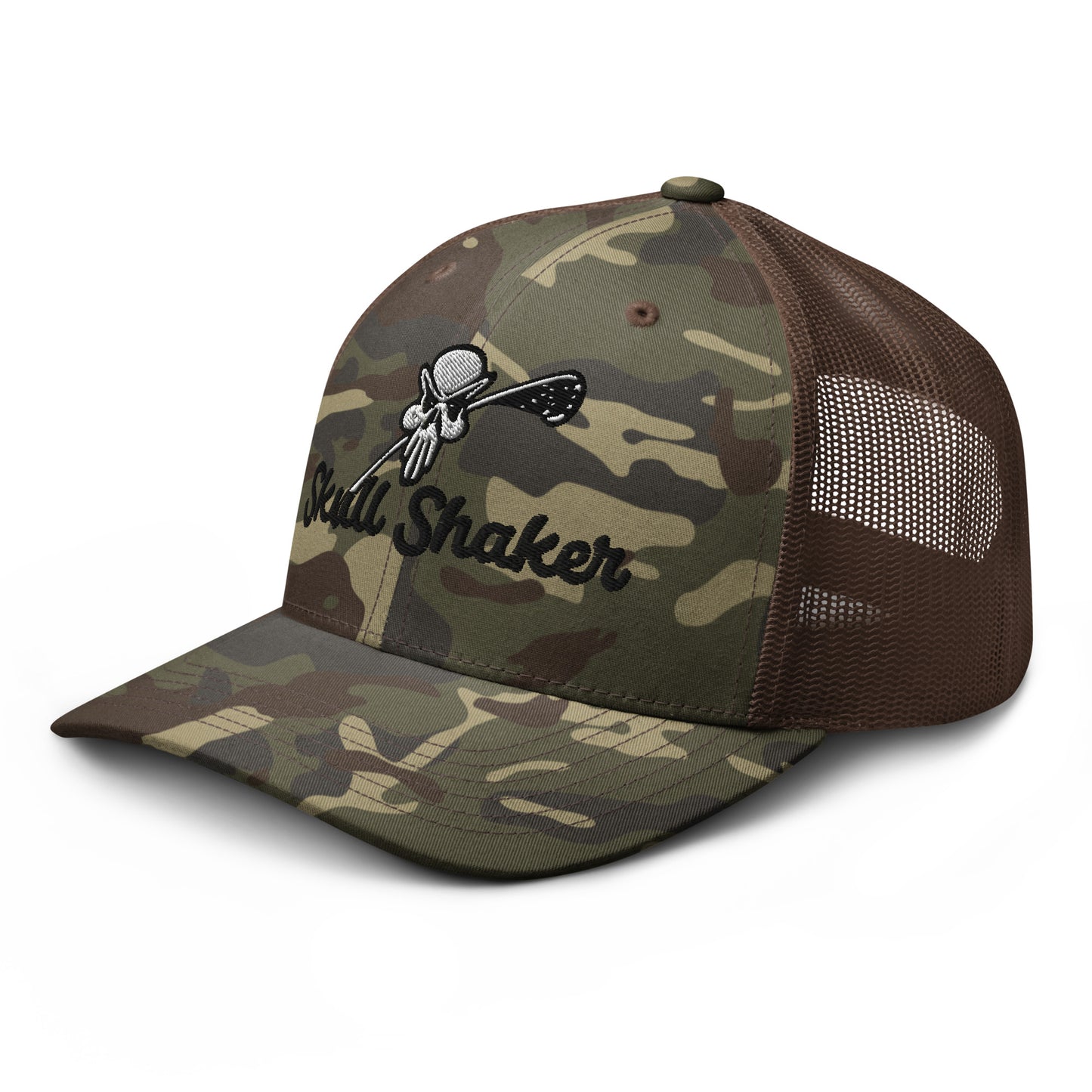SkullShaker Camouflage emroidered trucker hat