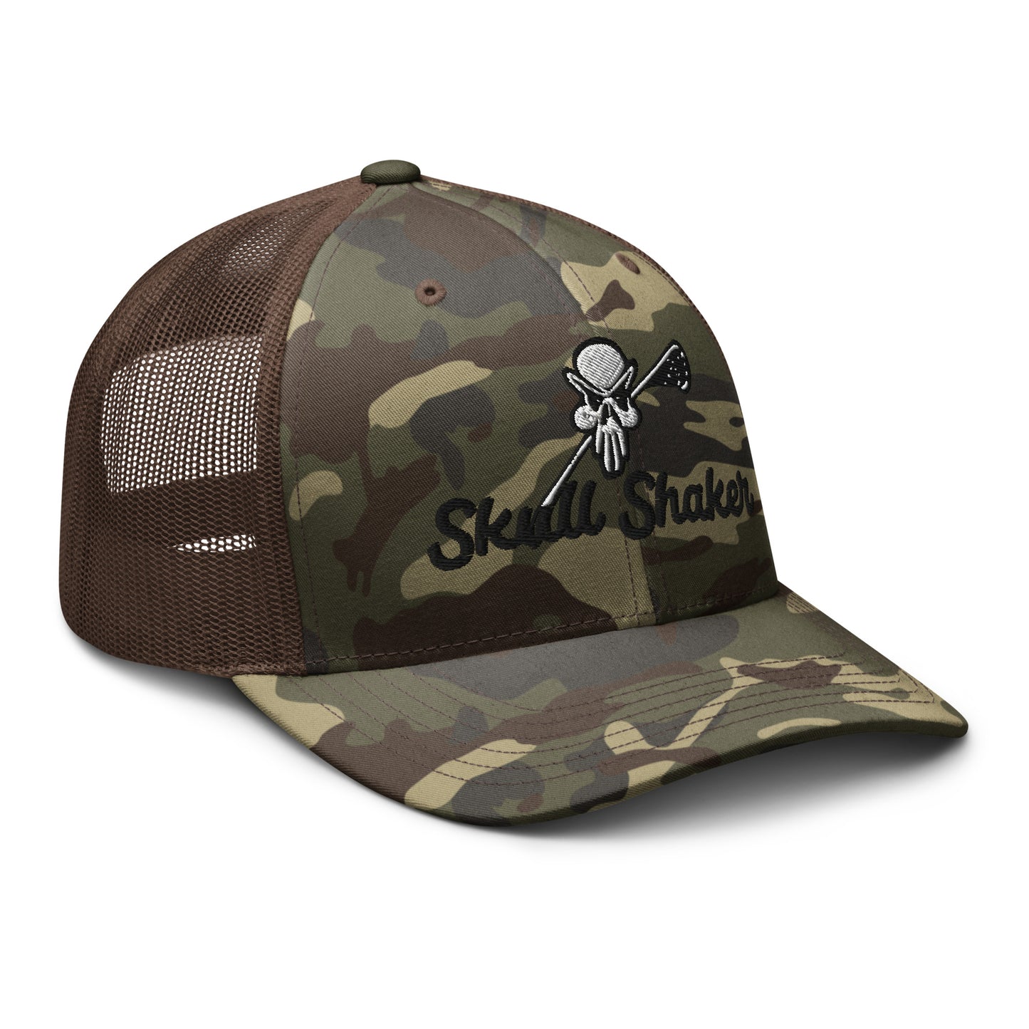 SkullShaker Camouflage emroidered trucker hat