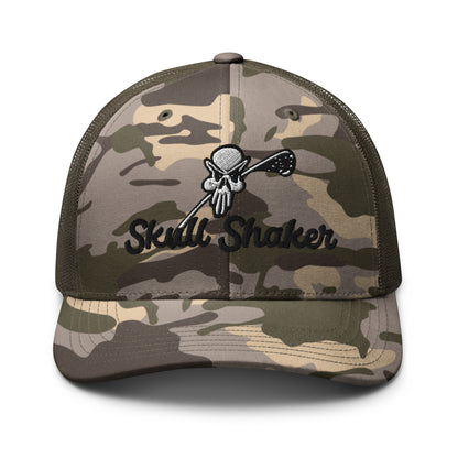 SkullShaker Camouflage emroidered trucker hat