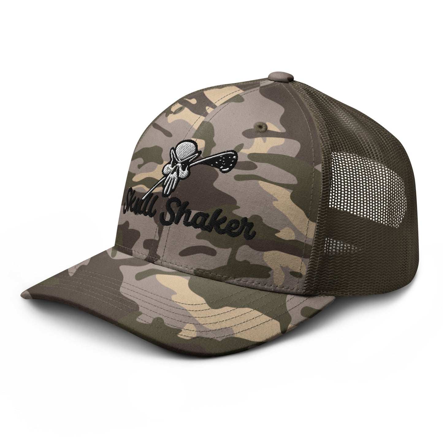 SkullShaker Camouflage emroidered trucker hat