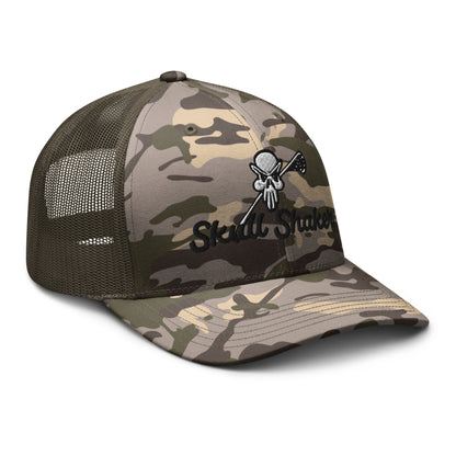 SkullShaker Camouflage emroidered trucker hat