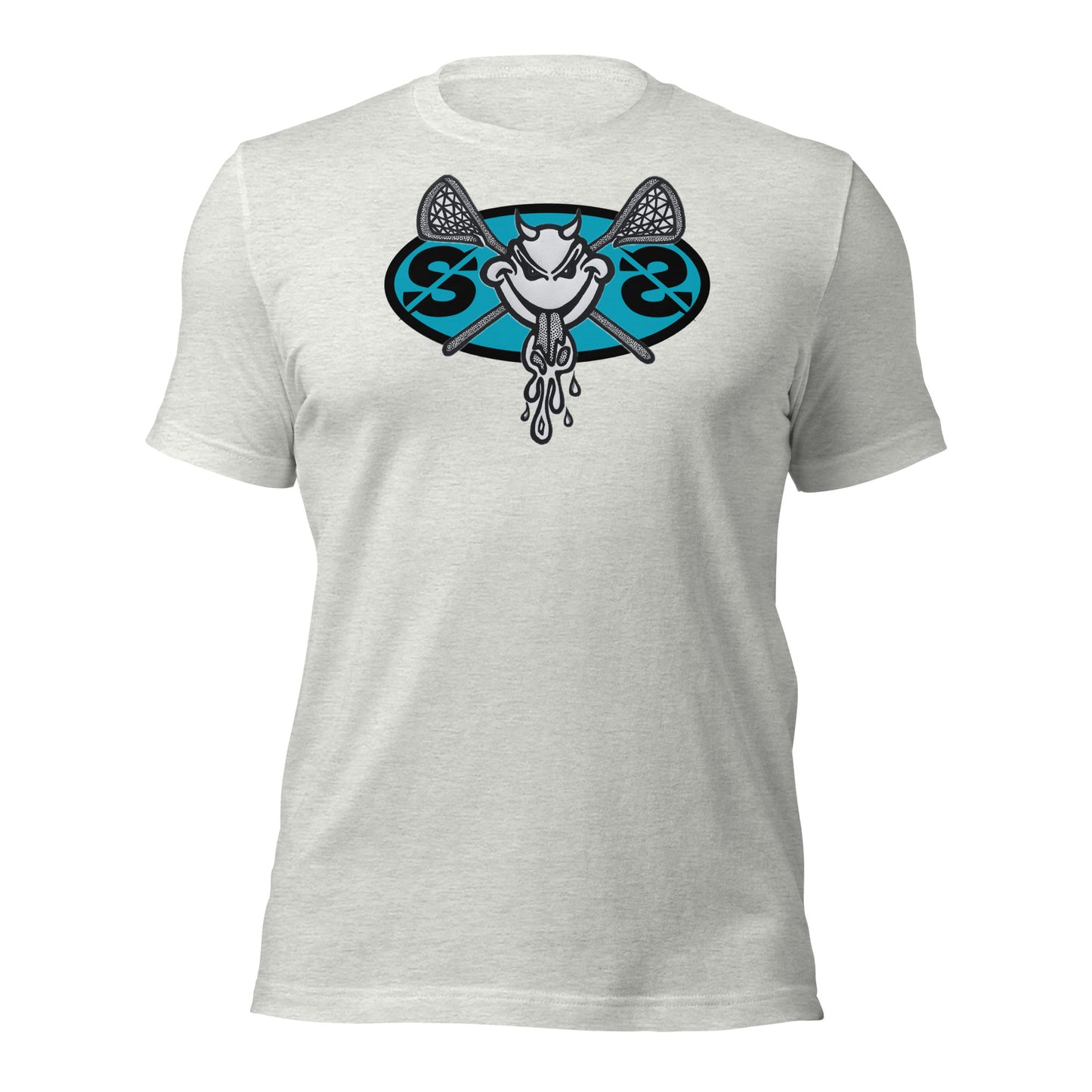 Lax Demon Blue Unisexy T-shirt