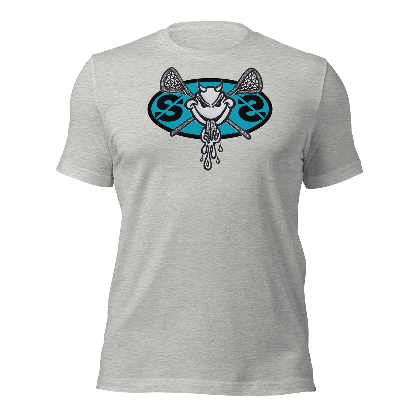 Lax Demon Blue Unisexy T-shirt