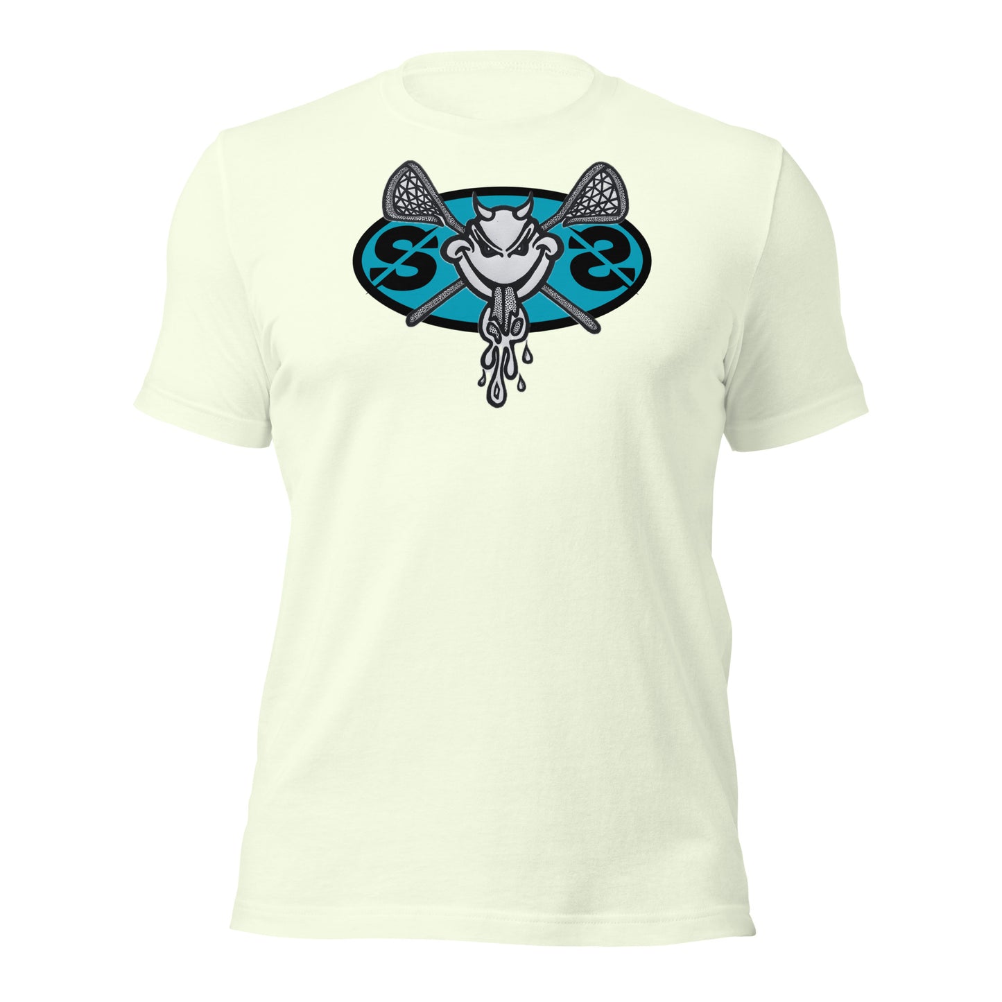 Lax Demon Blue Unisexy T-shirt