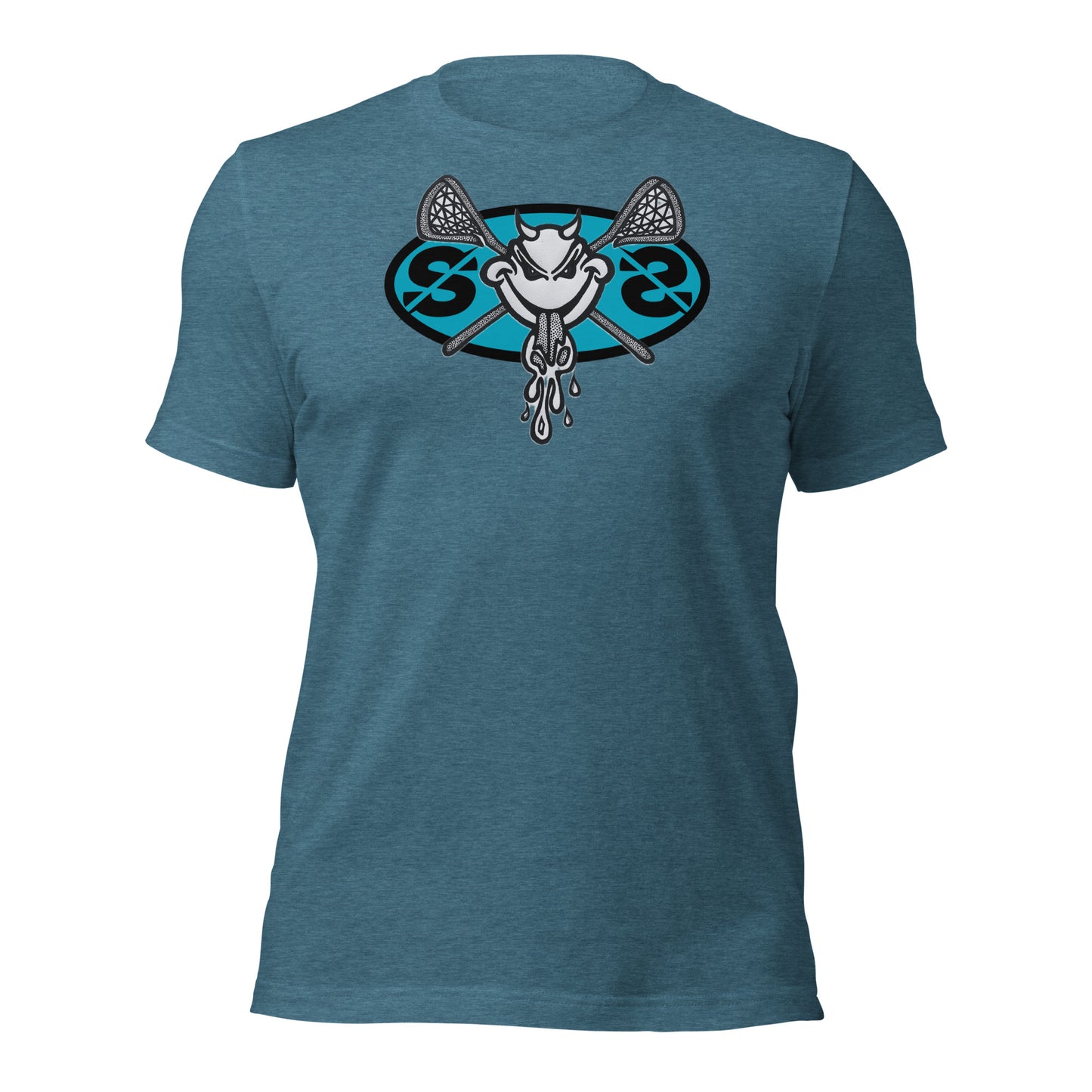 Lax Demon Blue Unisexy T-shirt