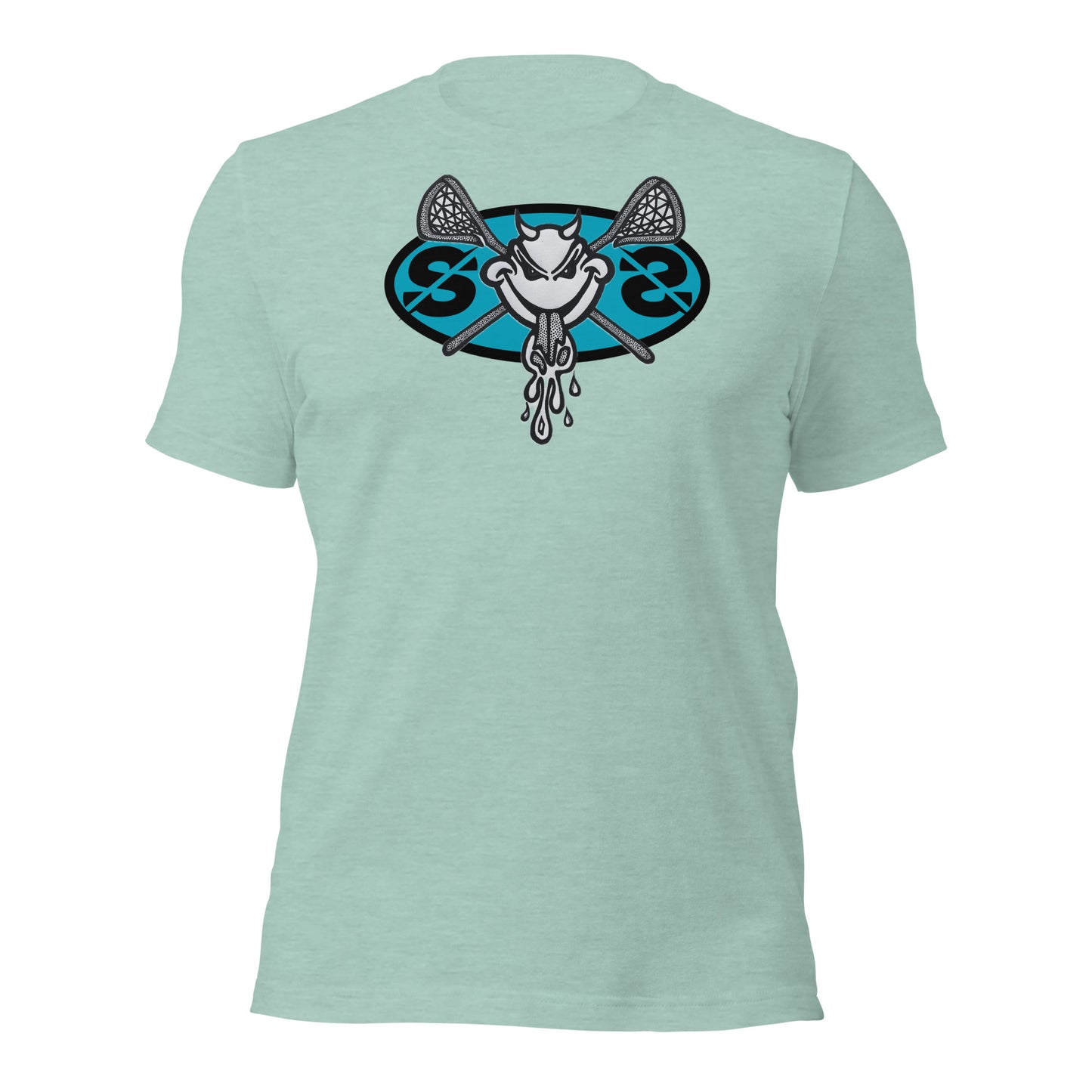 Lax Demon Blue Unisexy T-shirt