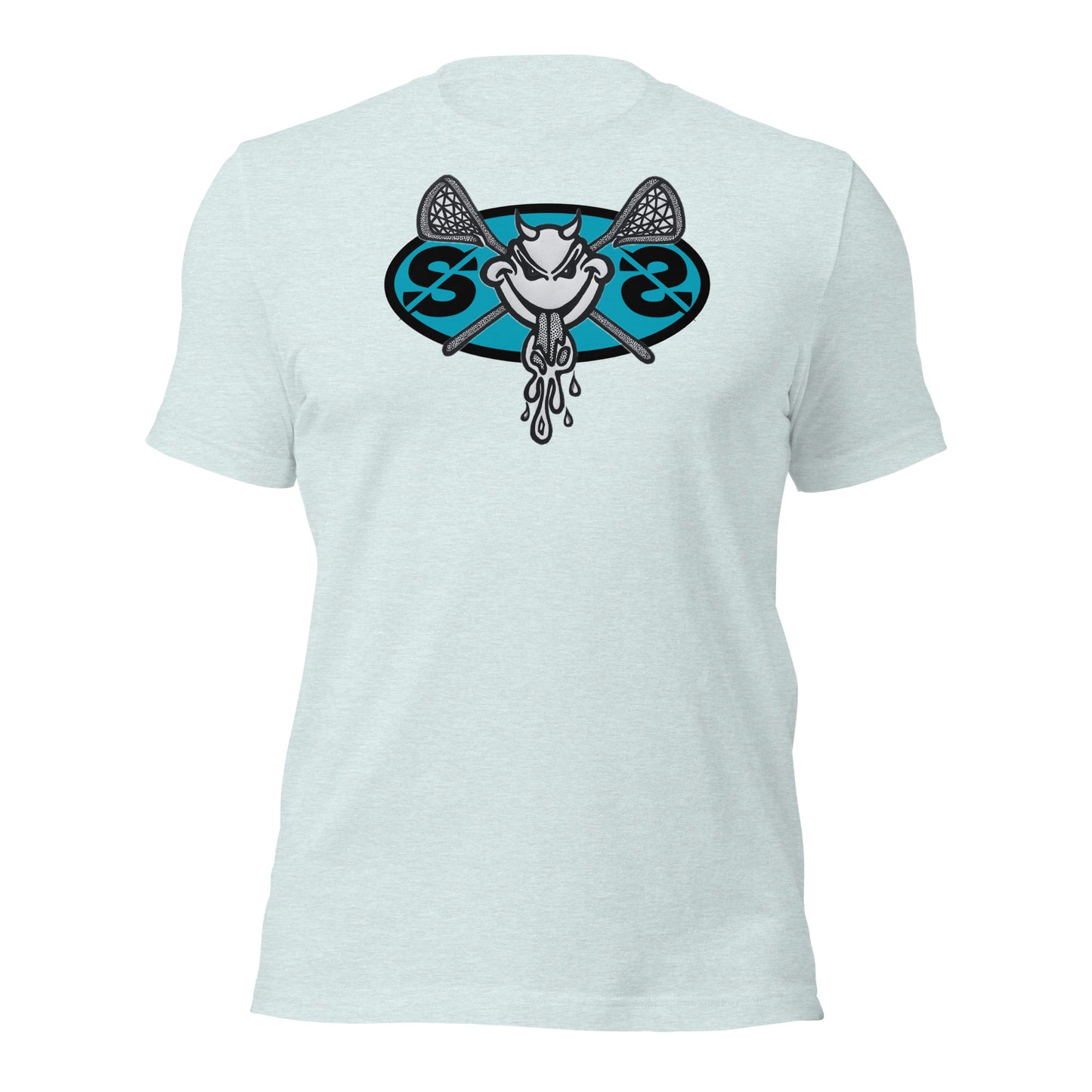 Lax Demon Blue Unisexy T-shirt