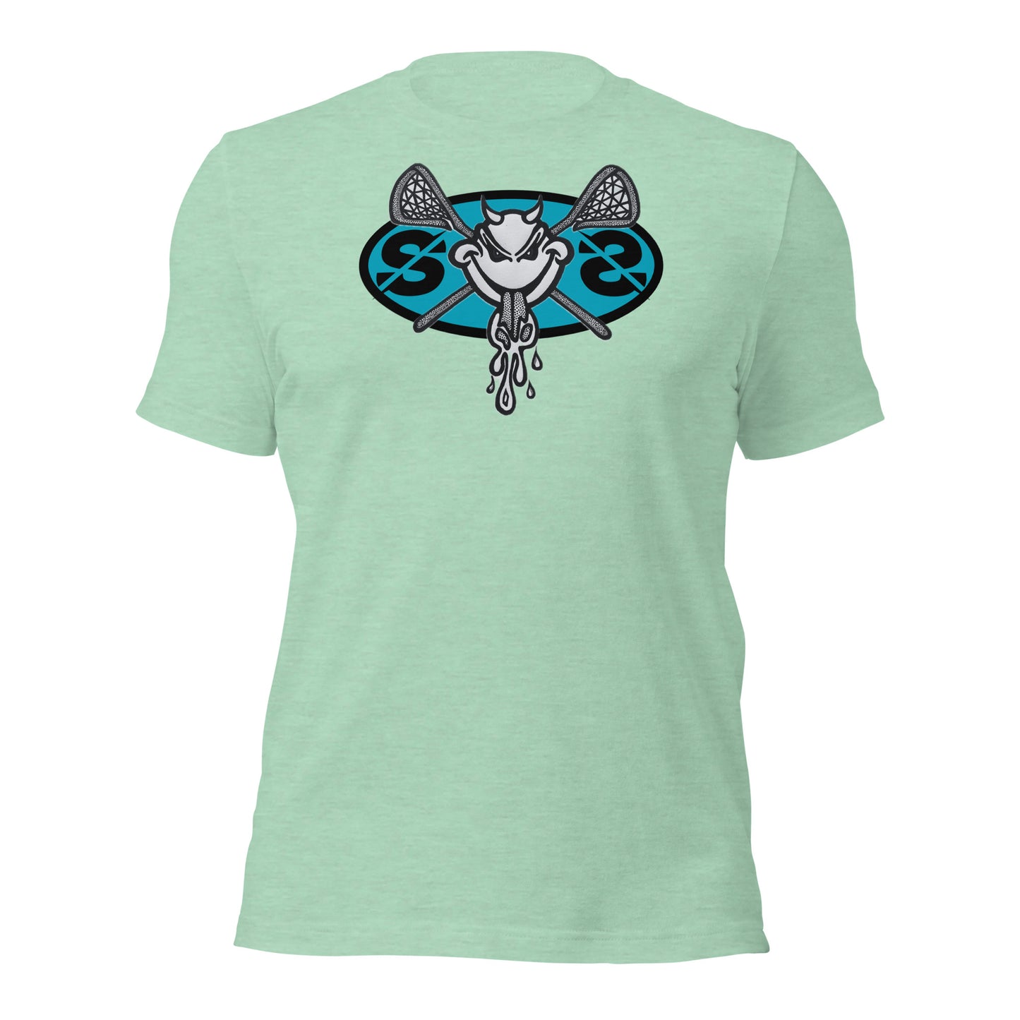 Lax Demon Blue Unisexy T-shirt