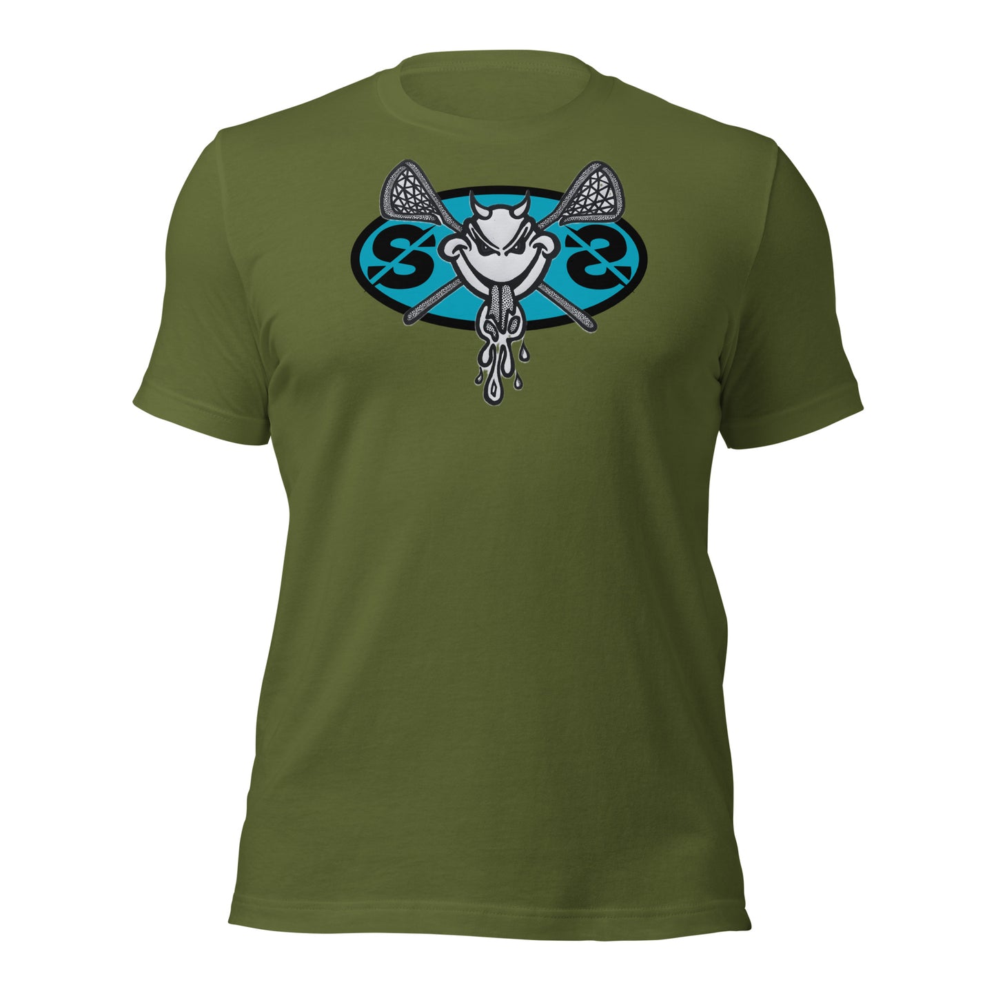 Lax Demon Blue Unisexy T-shirt