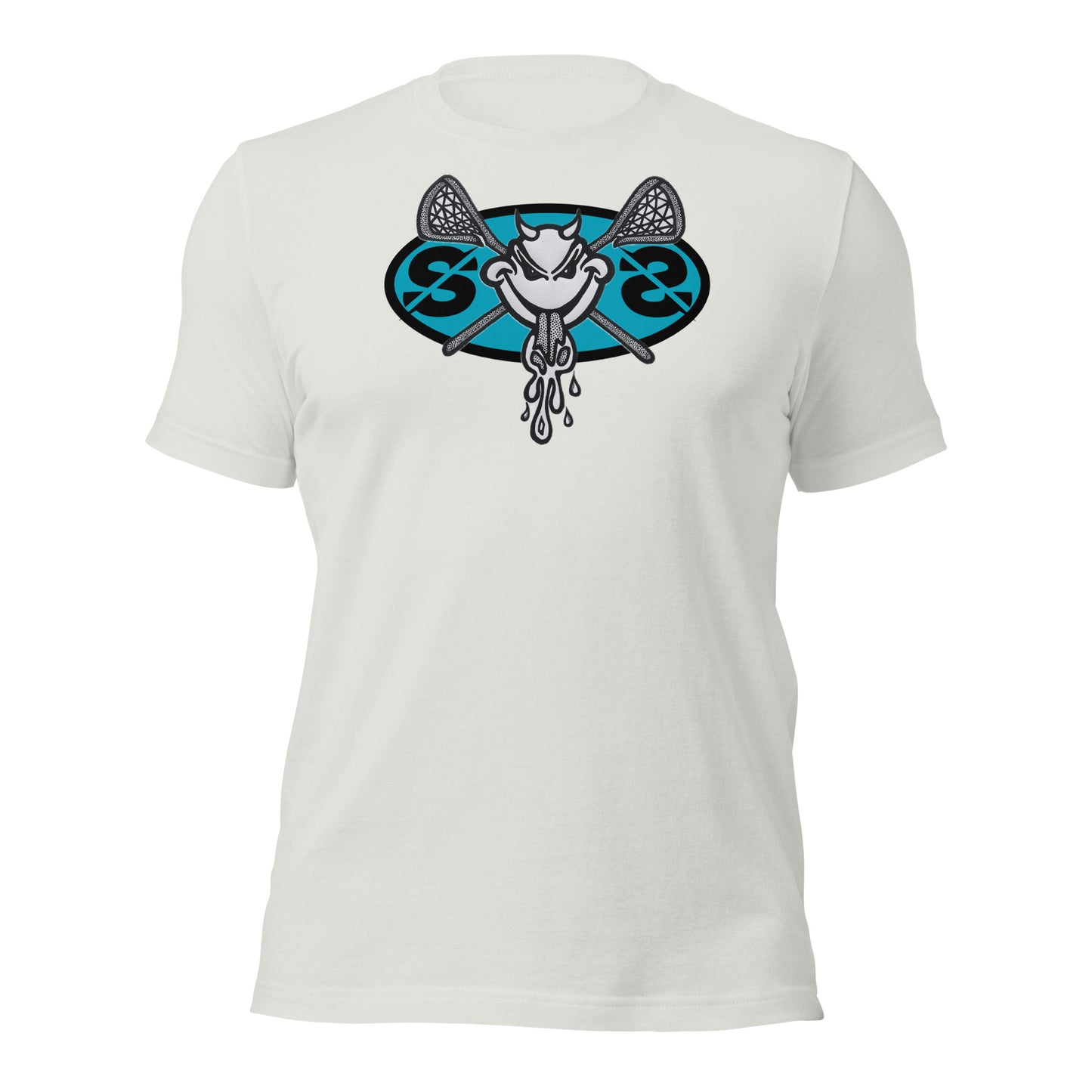 Lax Demon Blue Unisexy T-shirt