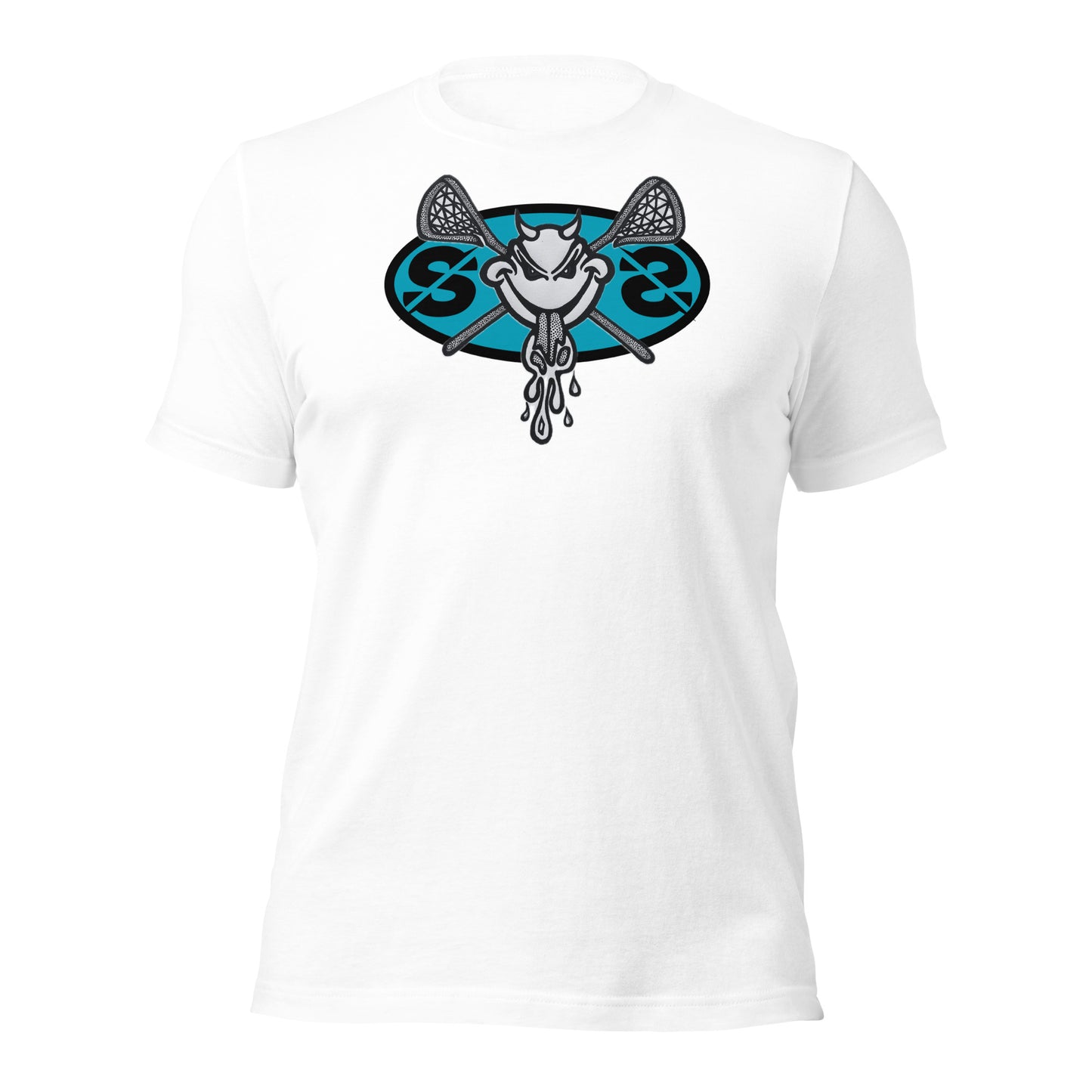 Lax Demon Blue Unisexy T-shirt